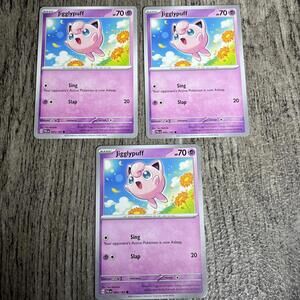 3x Jigglypuff 083/193 Common Paldea Evolved Pokemon TCG